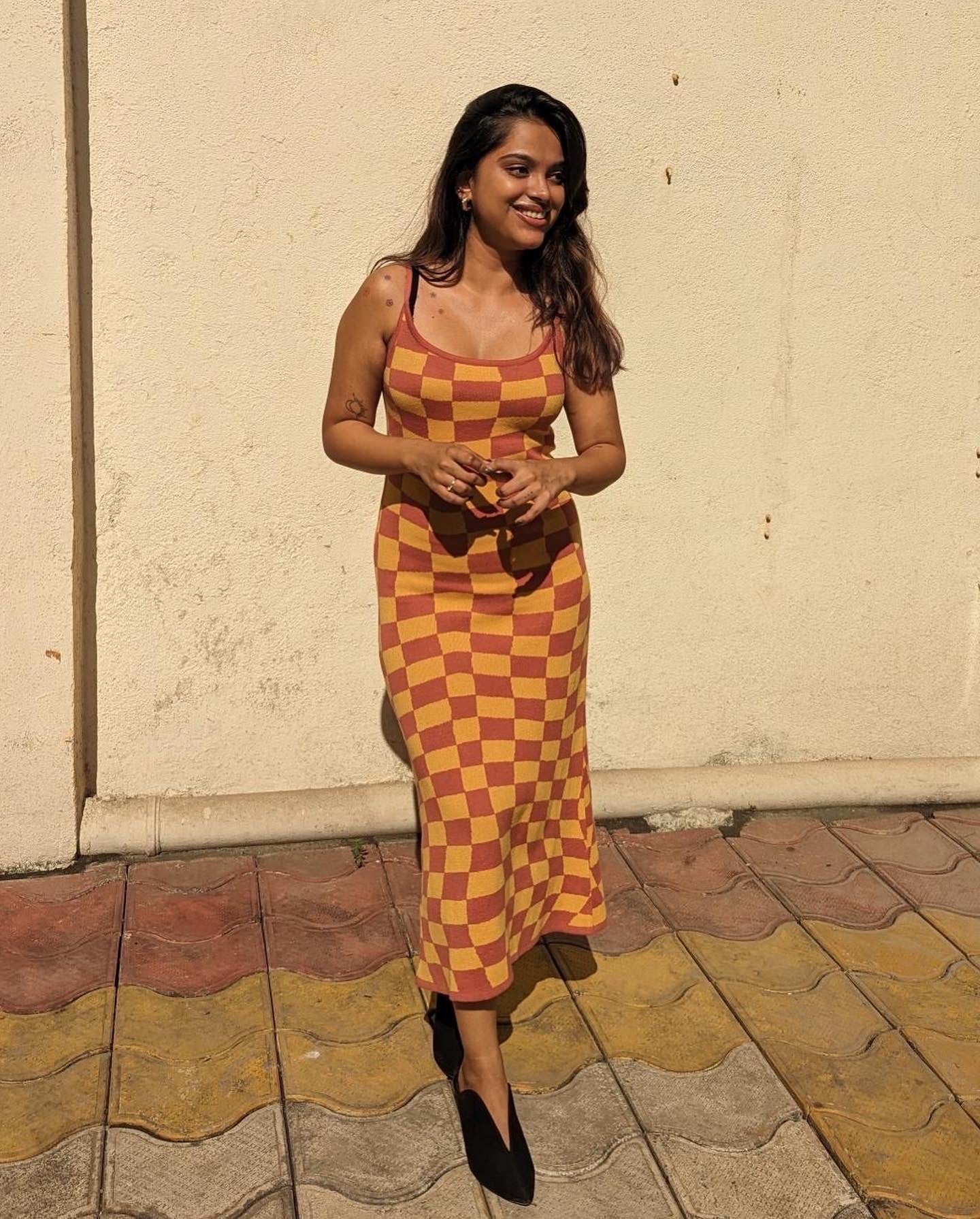 Slip dress - Checkered