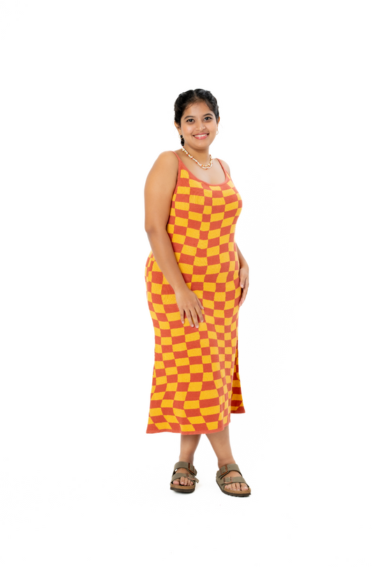 Slip dress - Checkered